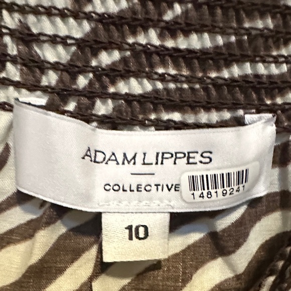 Adam Lippes Monochrome Abstract Long Sleeve Dress - Picture 2 of 6